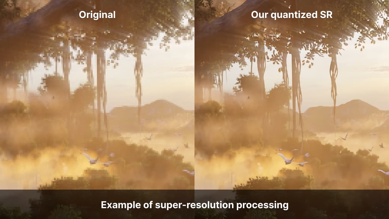 Example of super-resolution processing